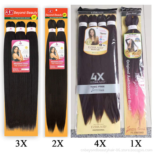 wholesale cheap pre stretched braiding hair yaki hair extensions pre tipped twisted prestretched ombre bulk braiding hair Braids